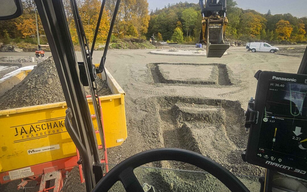 Kantstensgrävning om hösten